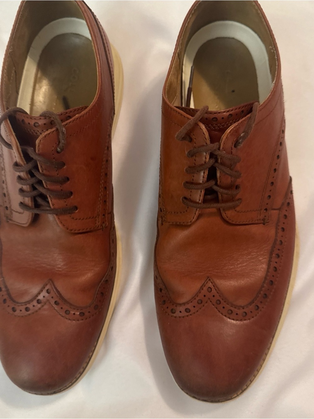 Cole Haan Men's Brown Brogue Wingtip Oxfords